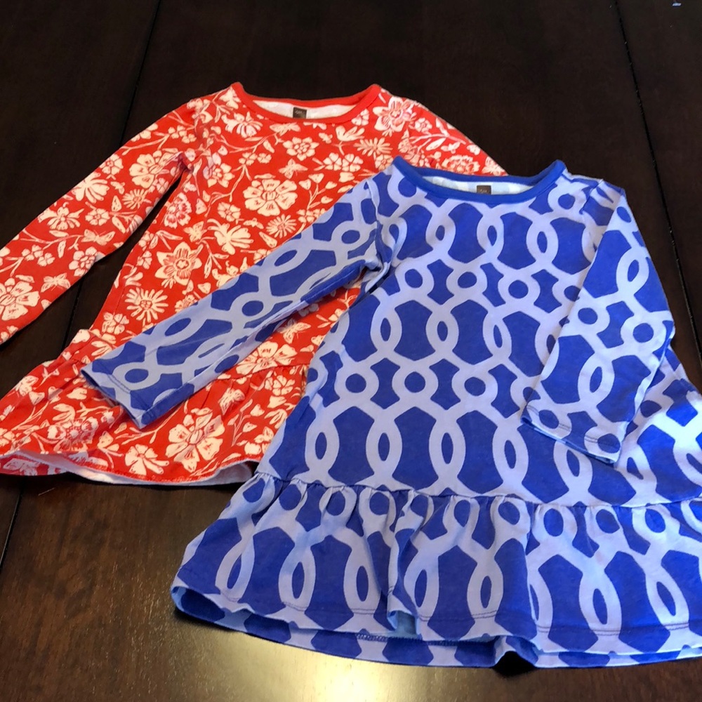 2 Tea Collection Dresses 3t
